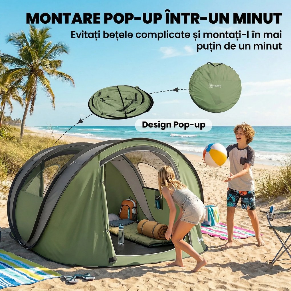 Outsunny cort automontant pop-up instant rapid de instalat | Aosom Romania