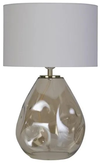 Searchlight EU65420CP - Lampă de masă DEVON 1xE27/60W/230V gri/fumuriu