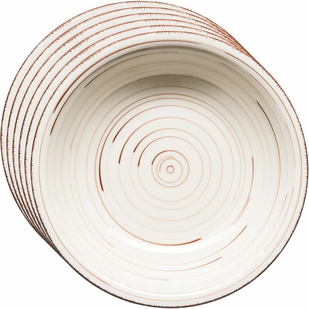 Mäser Set of 6 deep plates Bel Tempo 21.5 cm, beige