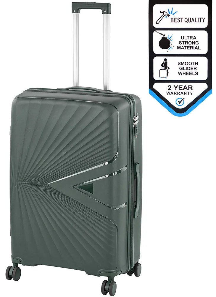 TraveLux Endure valiză mare cu capac dur 76x50x29 cm verde închis