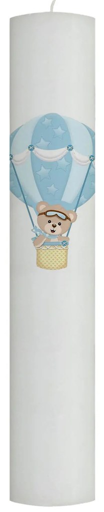 Lumanare Botez Ursulet in balon 4,5 cm, 40 cm