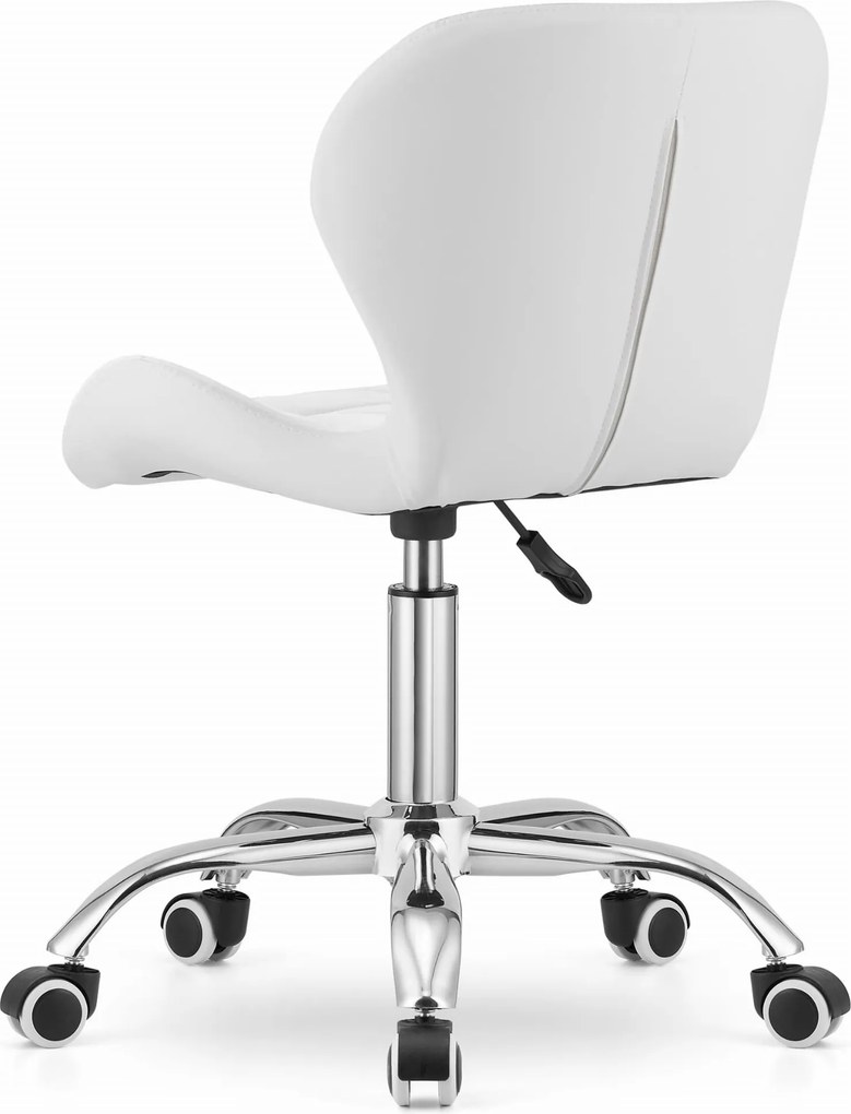 OFERTA Scaun de birou alb AVOLA din piele ecologica a II-a calitate