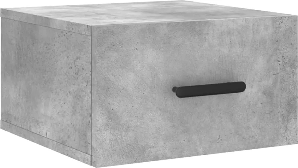 vidaXL Noptieră de perete, gri beton, 35x35x20 cm
