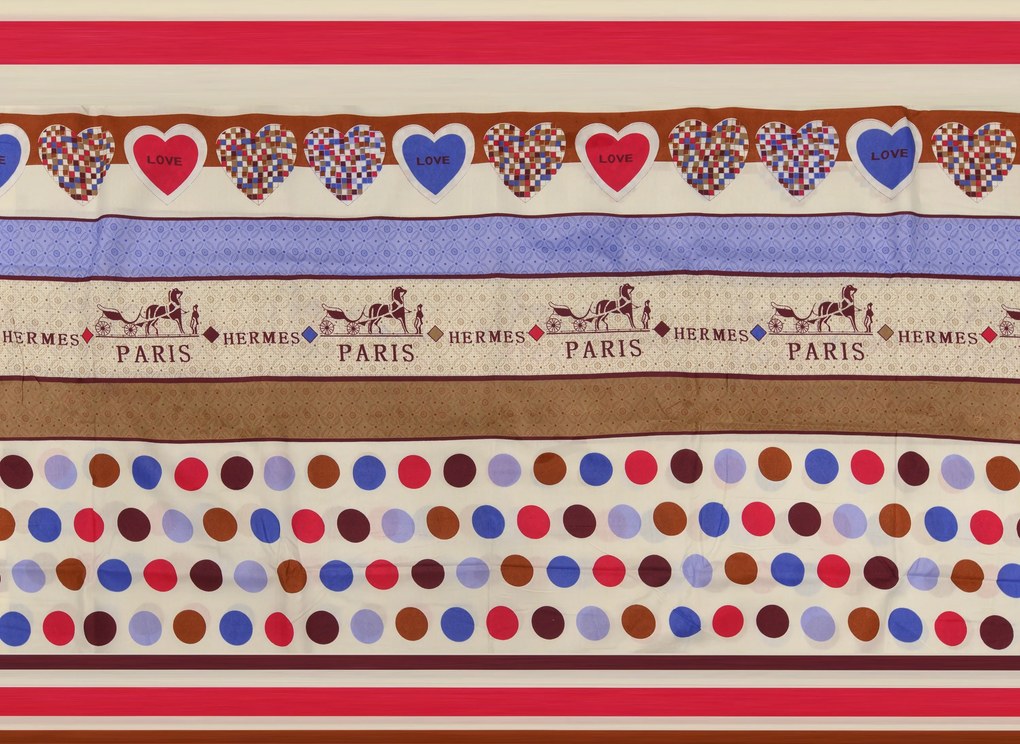 Lenjerii din bumbac pentru patut Culoare crem, HEARTS AND POINTS