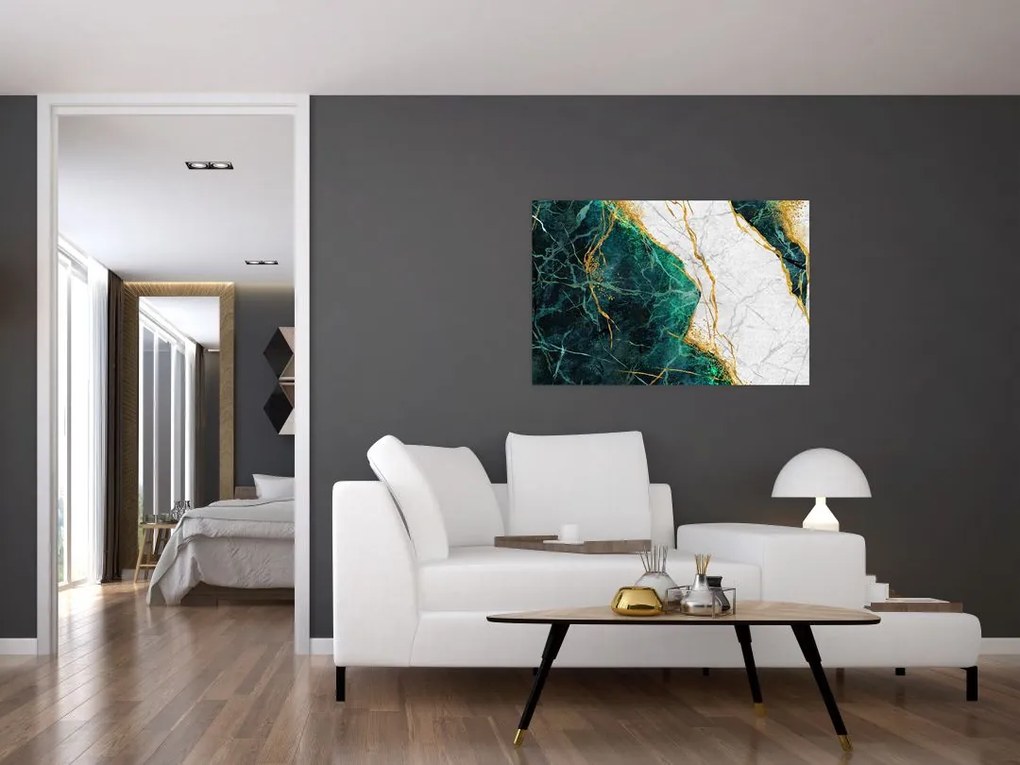 Tablou - Marmură turcoaz (90x60 cm)