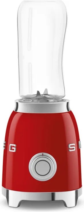 Blender Smeg PBF01RDEU, 300 W, 2 x 600 ml, 20 000–24 000 rpm, Baza antiderapanta,Fara BPA, Otel inoxidabil, Rosu