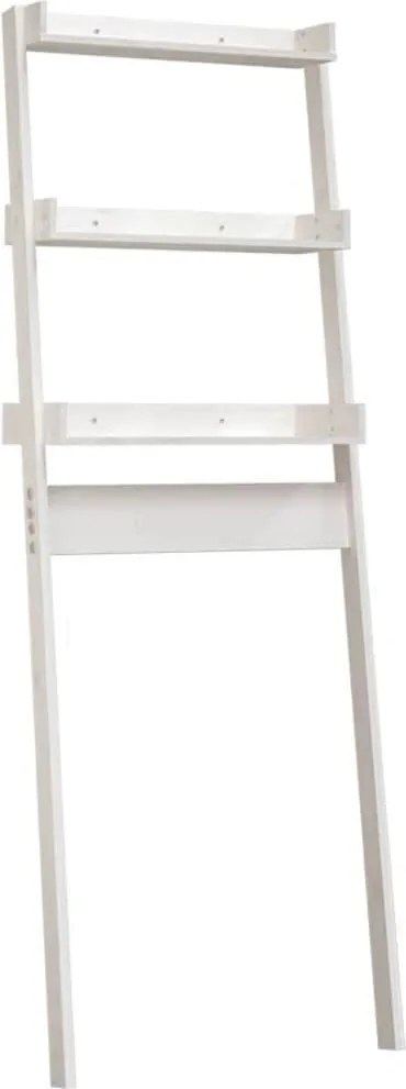 vidaXL Raft de toaletă, alb, 63,5x32x179 cm, lemn masiv de pin