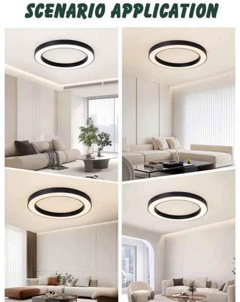 Plafonieră LED dimabilă PASTEL LED/68W/230V 95 cm negru Tuya Immax NEO 07210L + telecomandă