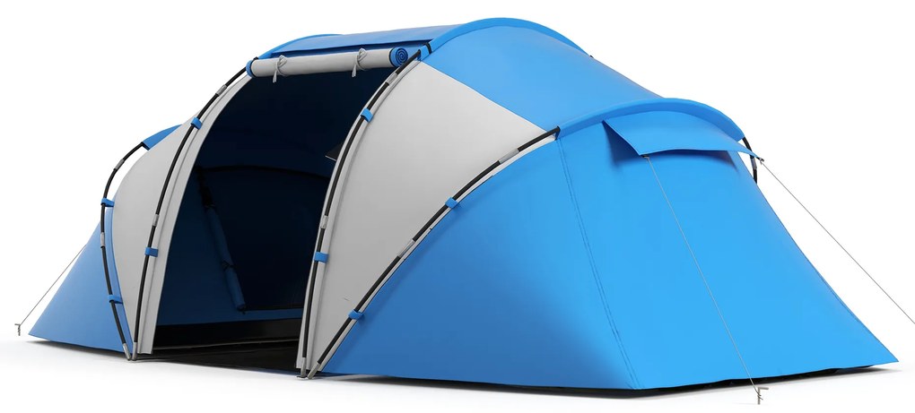 Outsunny Cort Spatios de Camping pentru 6 Persoane, Ușor de Asamblat, 460x230x195cm | Aosom Romania