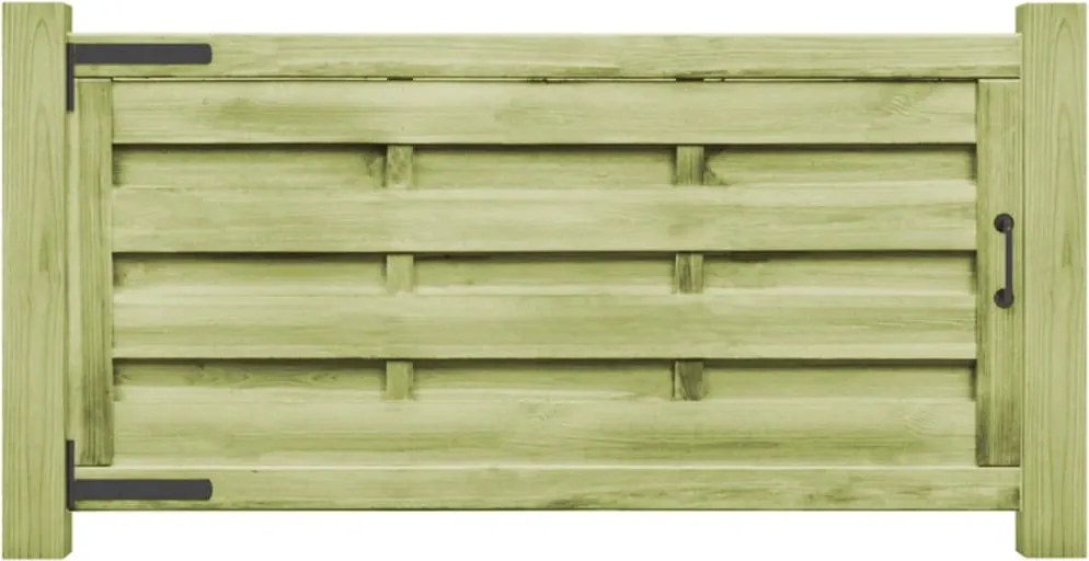 vidaXL Porți de grădină 2 buc. verde 150x75 cm lemn de pin tratat