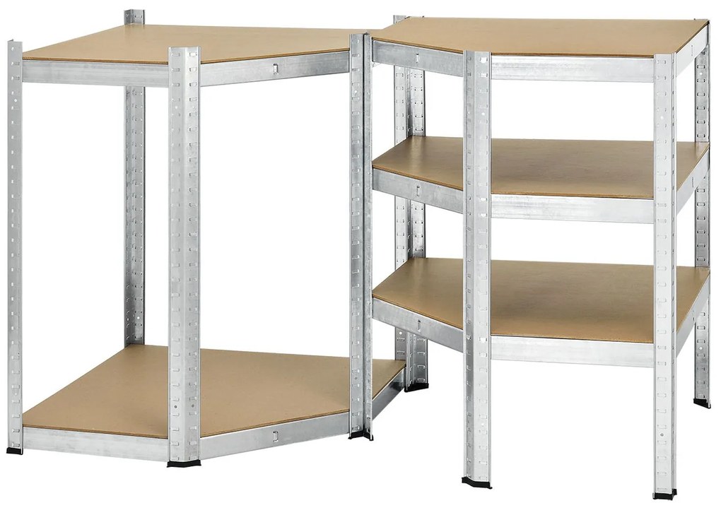 Juskys Raft de colt - 180x70x40-70 cm