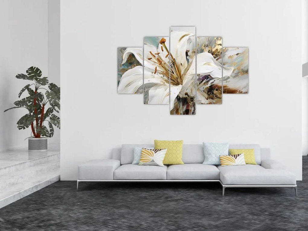 Tablou - Abstracție cu crin (150x105 cm)