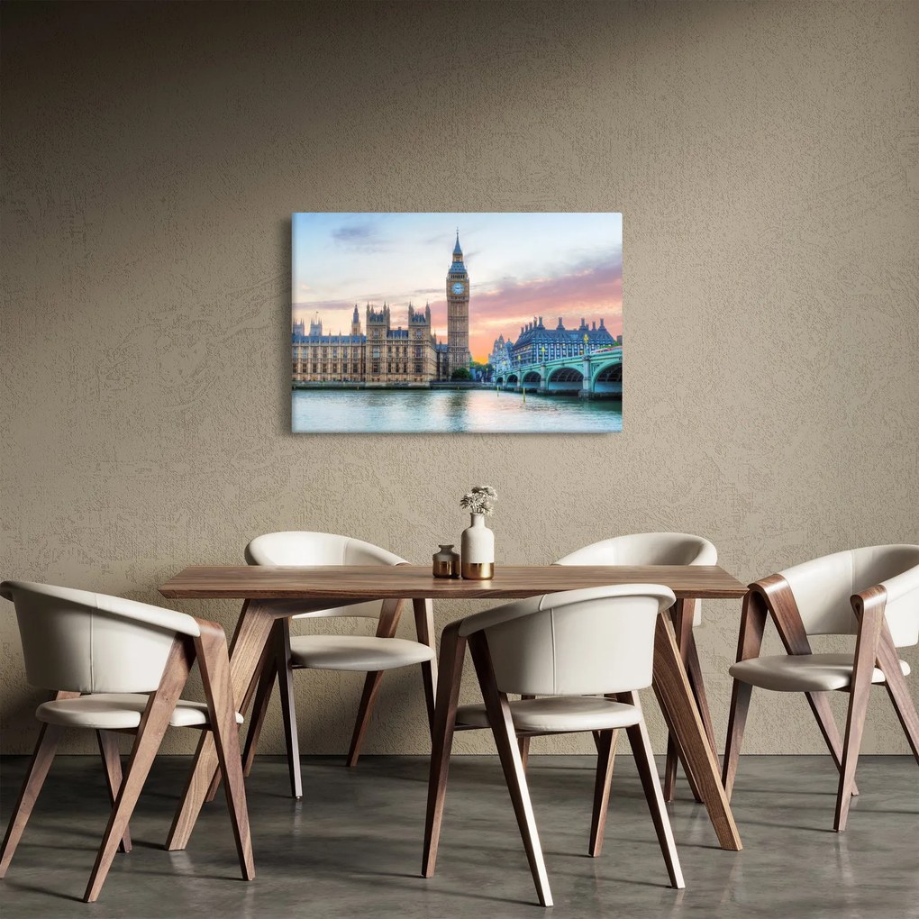 Tablou - Londra în culori pastelate (90x60 cm)