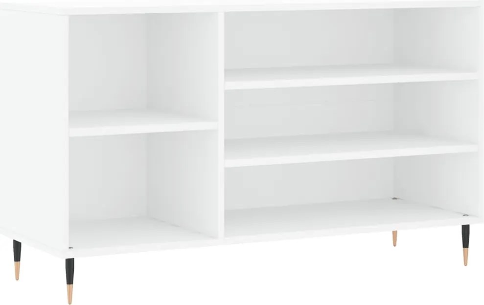 vidaXL Pantofar, alb, 102x36x60 cm, lemn compozit