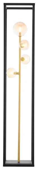 Jupiter 1911 - Lampadar NEPTUN 4xG9/14W/230V auriu/negru/bej fumuriu