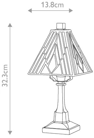 Elstead TF-ALDERLEY-TL-S - Lampă de masă Tiffany ALDERLEY, 1xE14/40W/230V, 32,3 cm