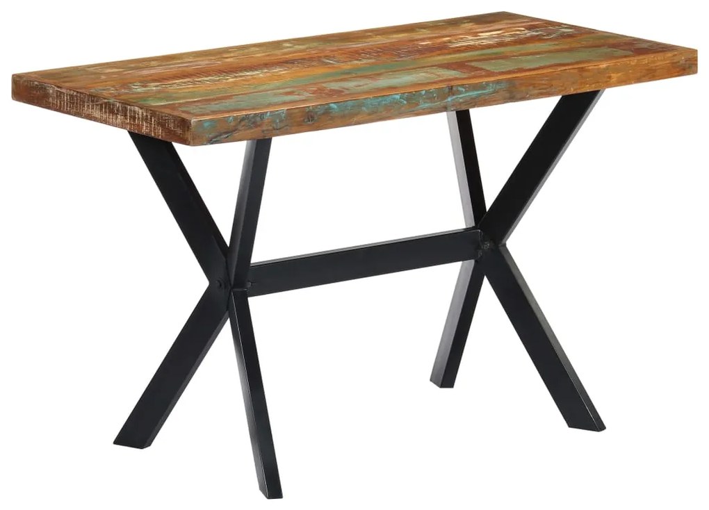 247443 vidaXL Masă de bucătărie, 120 x 60 x 75 cm, lemn masiv reciclat