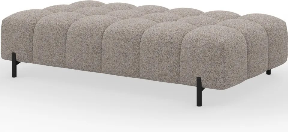 Taburet Tapitat cu Picioare Ferivo, 140x70x40cm, beige bouclé – Royal 04