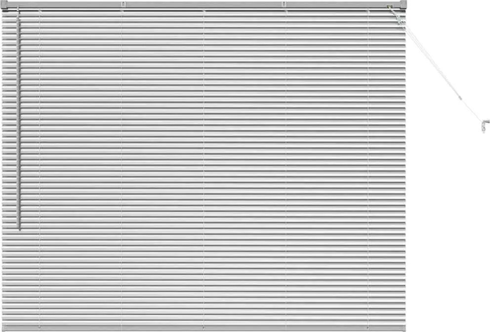 vidaXL Jaluzele venetiene Manual Argintiu 130 x 160 cm Aluminiu