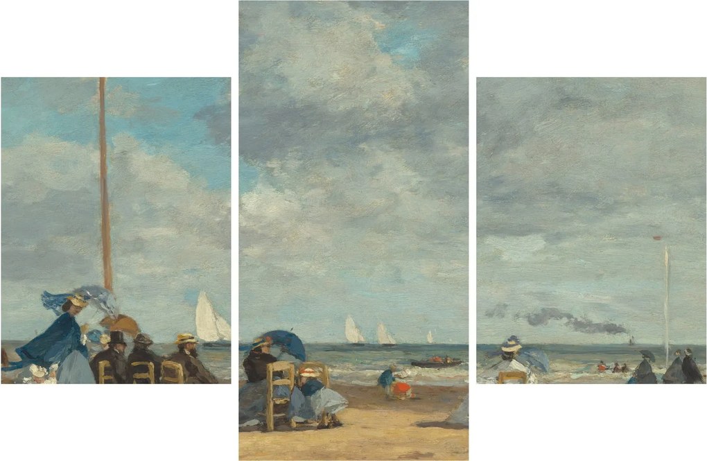 Tablou - Eugène Boudin, Beach at Trouville, reproducere (90x60 cm)