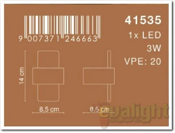 Aplica de perete avangard LED Isaac 41535