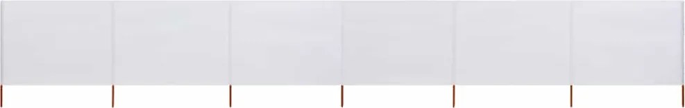 vidaXL Paravan anti-vânt cu 6 panouri alb nisipiu 800x120 cm textil
