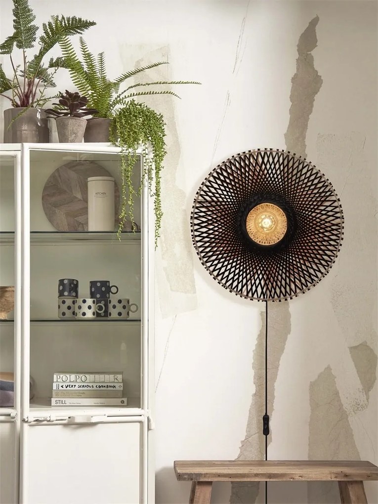 Aplica de perete eco din bambus Kalimantan 60cm nat/bl
