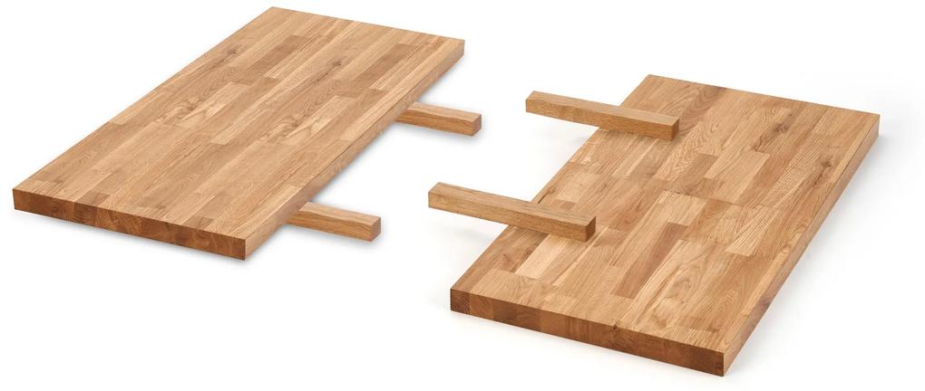 Masa din lemn masiv de stejar Radus – L140 cm / optional extensie masa 2 x 40 cm