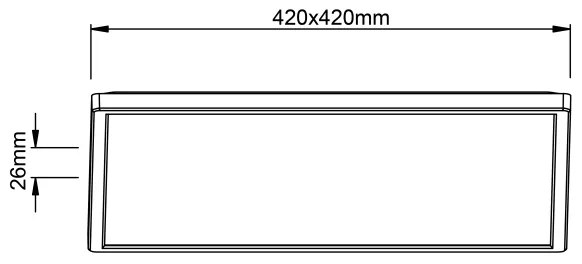Brilliant - Plafonieră LED MILTON, 24 W, 230 V, 42 x 42 cm, albă
