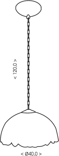 BRILAGI - lustră Tiffany cu vitralii, suspendată pe lanț IVORY SMOOTH 1xE27/60W/230V Ø 40 cm