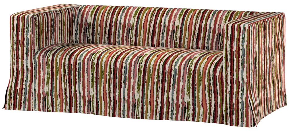 Husă canapea Klippan cu 2 locuri, lungă, cu pliuri contrastante