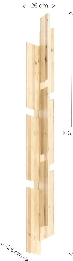 Cuier de perete în culoare naturală din lemn de pin 26 cm Keeper – Karup Design