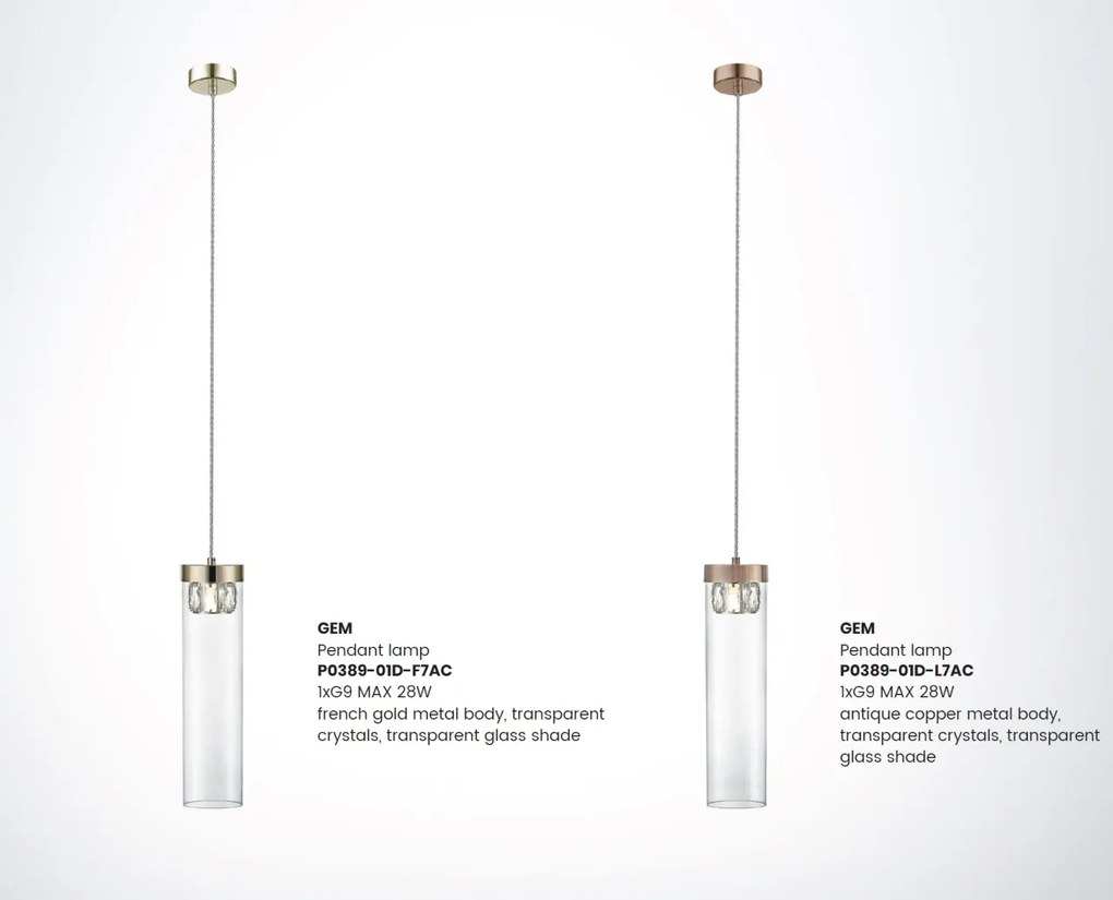 Pendul design modern 11cm GEM auriu