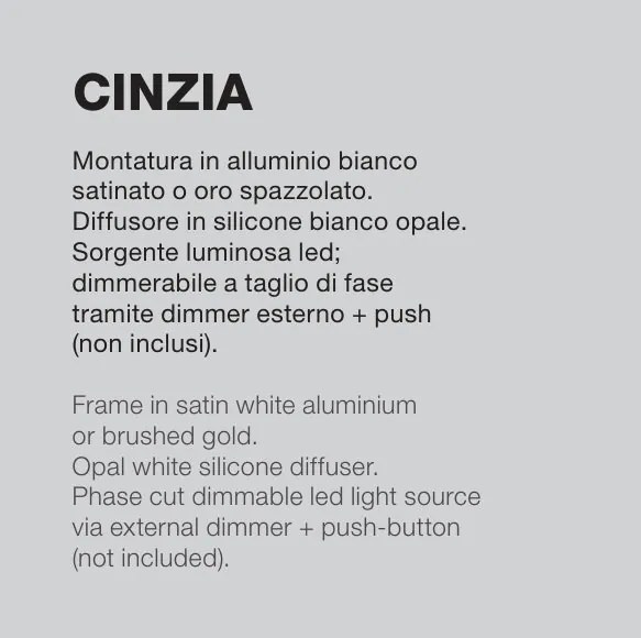 Lustra LED design modern Cinzia S auriu sau alb