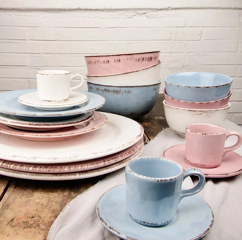 Set 6 Farfurii Glaze Alb-Lapte 22cm