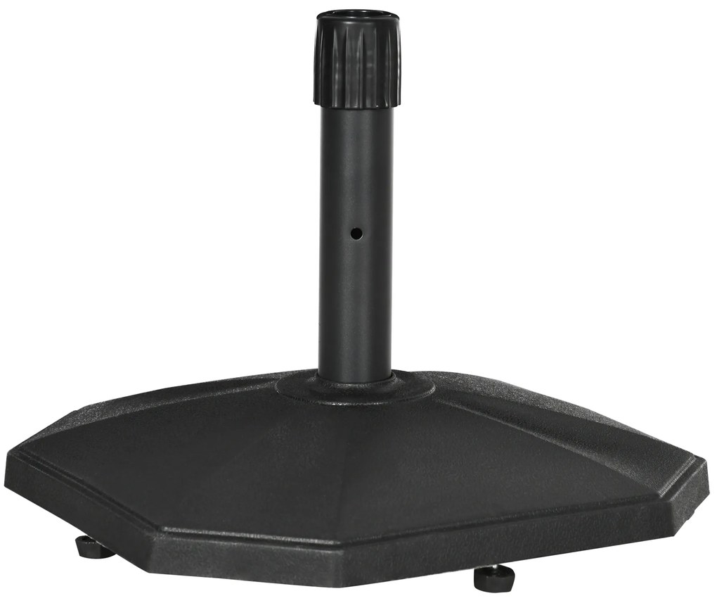 Outsunny Suport de umbrela baza de umbrela din polietilena pentru suport Ø 32, 34 si 38 mm - 46 x 46 x 39 cm negru | Aosom Romania