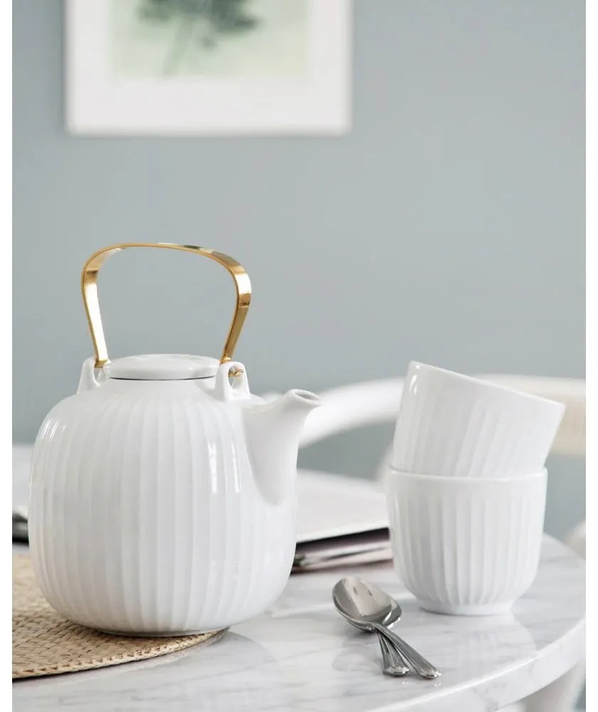 Cană din porțelan Kähler Design Hammershoi, 200 ml, alb