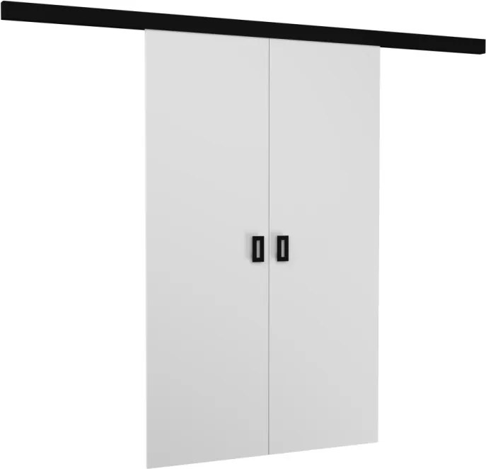 Usa glisanta dubla, Toppo, ADRK Furniture (Latime: 126 cm, Culoare: Sonoma /Negru)