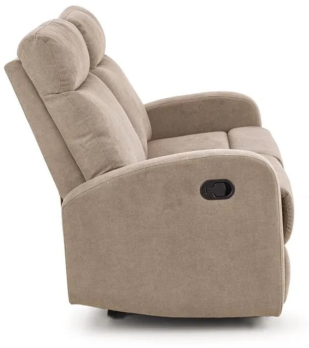 Canapea recliner Oslo 2S stofa bej H100 cm