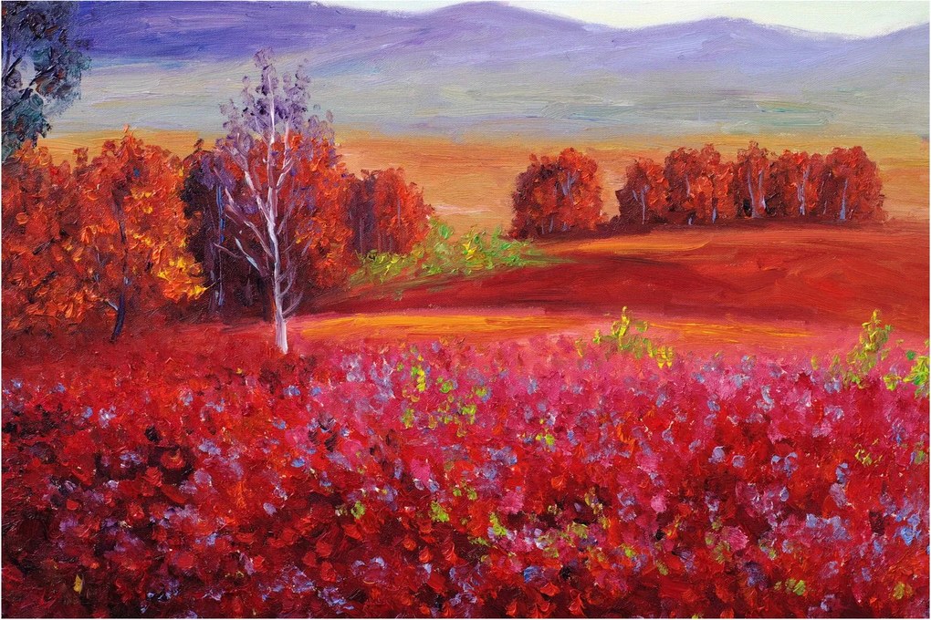 Tablou - Peisaj roșu (90x60 cm)