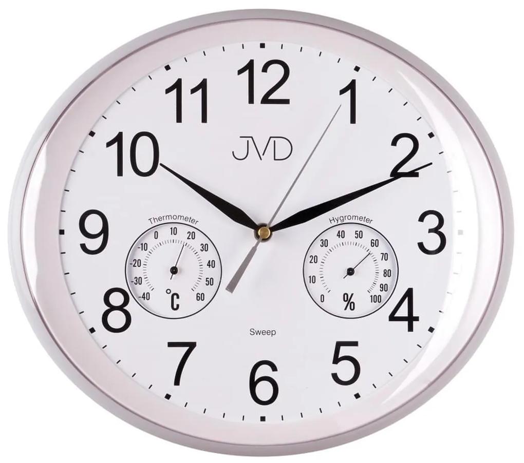perete ceas JVD HTP64.1 cu termometru şi higrometru