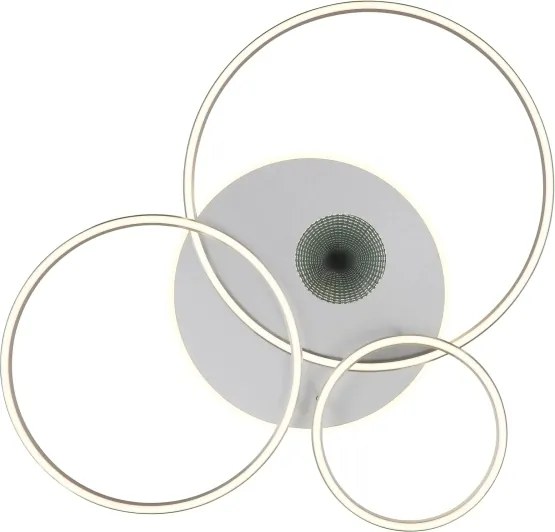 Globo 48466-54A-LED Plafonieră reglabilă INVERTINA 54W/230V 90x70 cm argintie + telecomandă