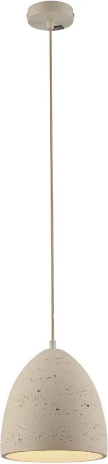 Schöner Wohnen TRAVENTA 12540-42 - Pendul cu cablu, 1xE27/40W/230V, Ø 21 cm, beton