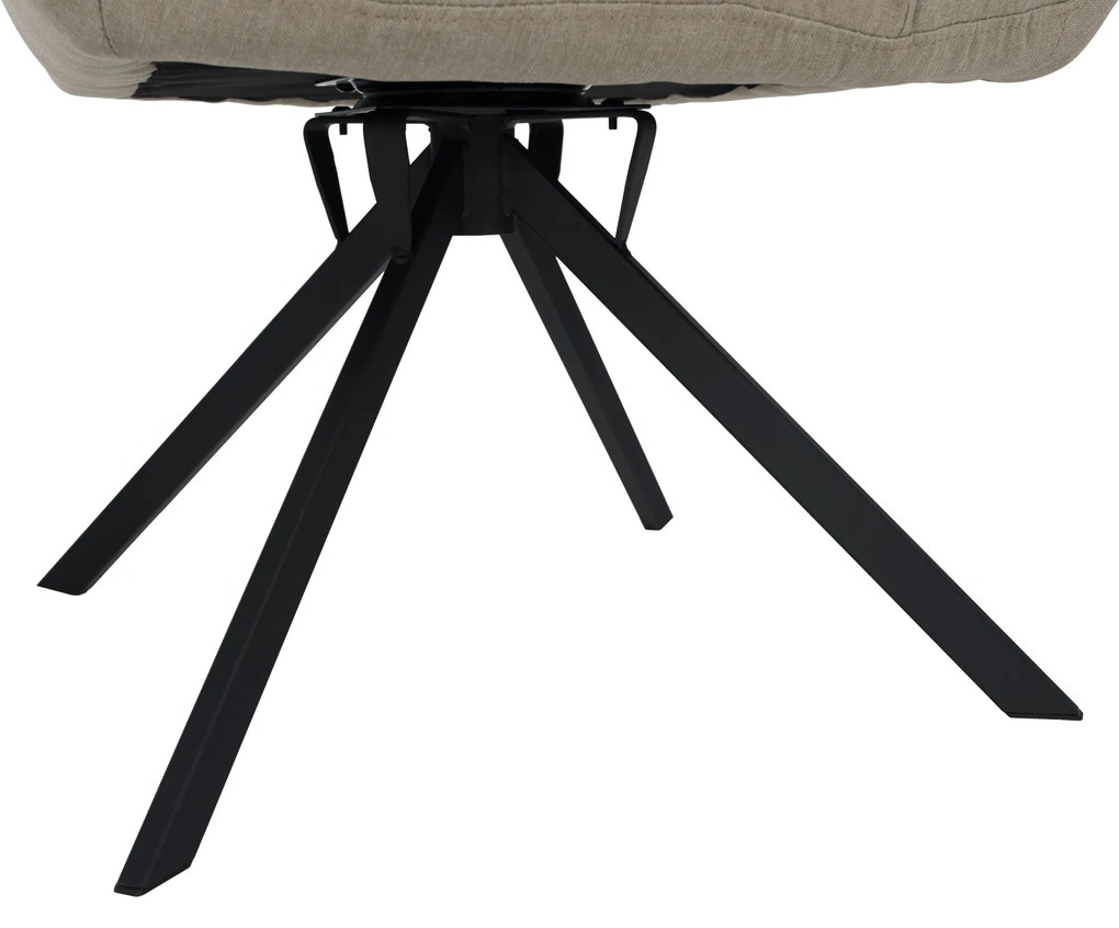 Scaun pivotant design cu bază, bej / negru, KOMODO TIP 2