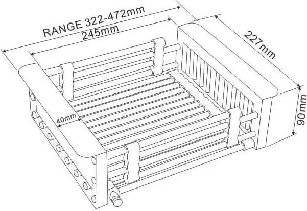 Coș scurgător chiuvetă - 252 oțel inoxidabil Auriu P14A