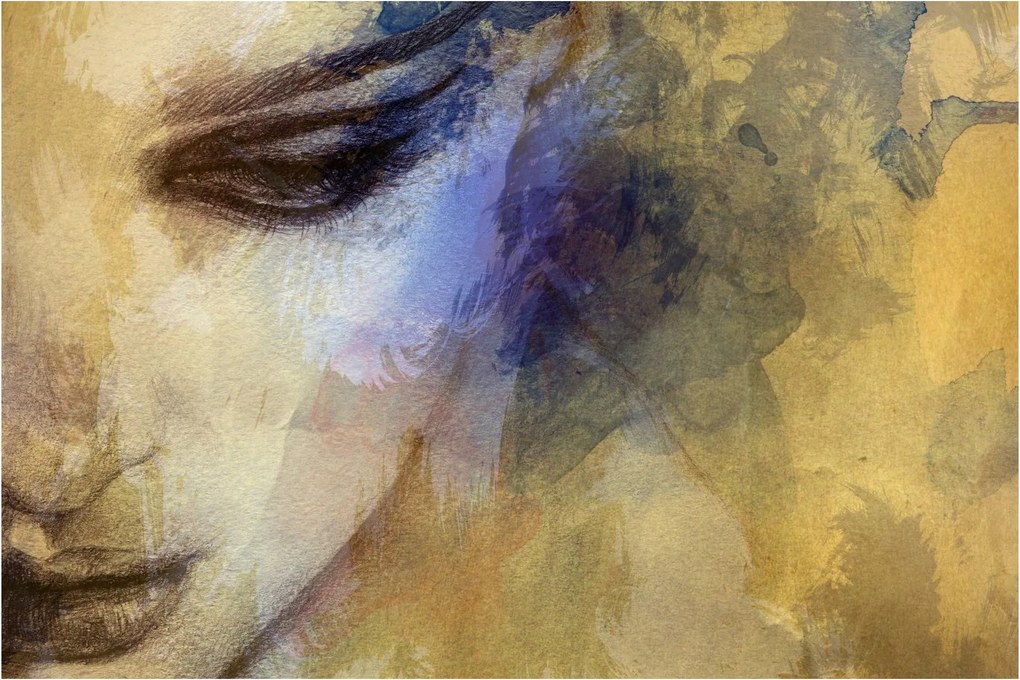 Tablou - Portretul femeii, desen (90x60 cm)