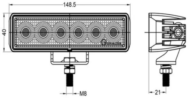 LED spot auto OSRAM 24W 10-30V IP68 5700K