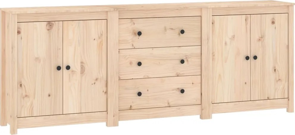 vidaXL Servantă, 210x35x80 cm, lemn masiv de pin