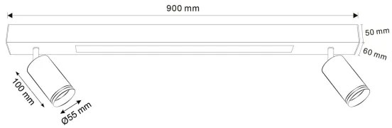 Plafonieră LED PARIS LED/24W/230V + 2xGU10/10W negru