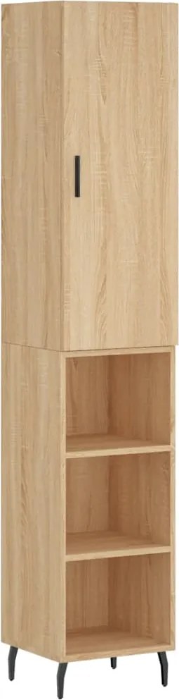 vidaXL Dulap înalt, stejar sonoma, 34,5x34x180 cm, lemn prelucrat
